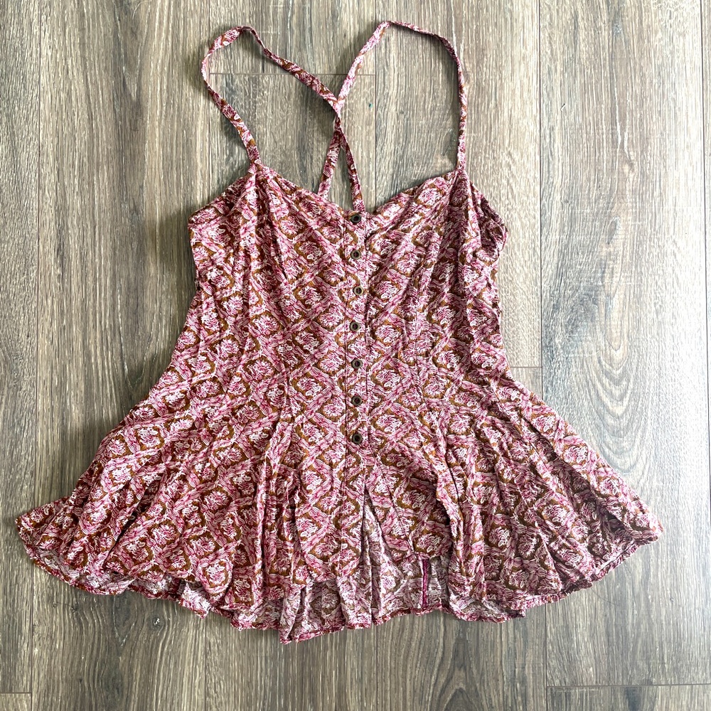 Cotton Candy LA Cross Strap Flared Tank Top